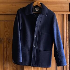 Wallace & Barnes Dark Navy Wool Coat XS
